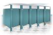 Toilet Partitions - Baked Enamel - Floor Mount Overhead Braced Toilet Partitions - Baked Enamel - Floor Mount Overhead Braced